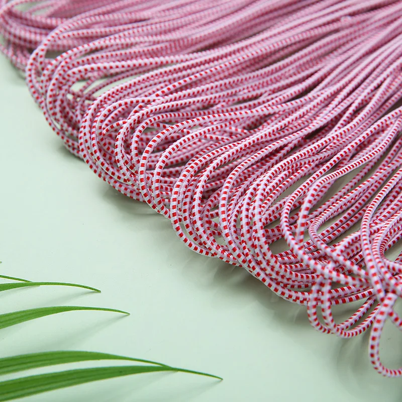 Tent Accessories Tent Pole DIY Rubber Band 2-3mm 1M Red Dot Latex Elastic Rope Strong Underwear Elastic Rope