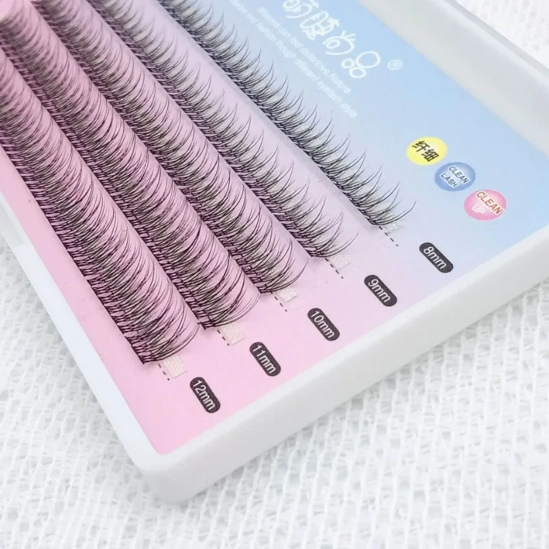 1 scatola 6-12mm visone finto singolo cluster ciglia finte per estensione ciglia volume naturale 3D strumento per il trucco degli occhi