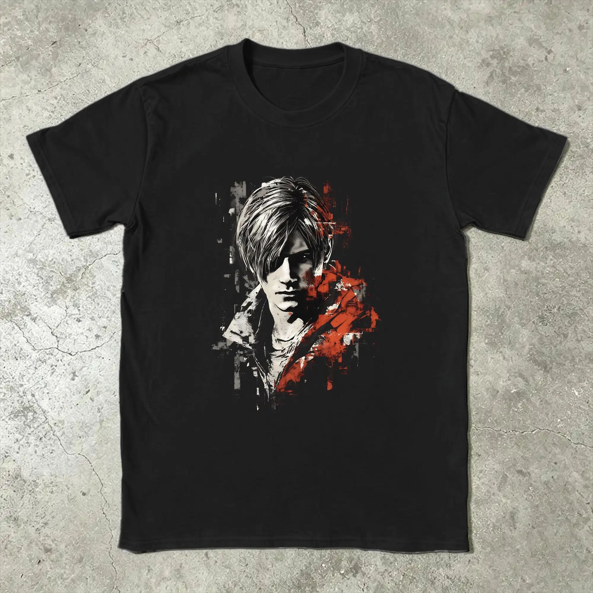 L-Leon Scott Kennedy T-Shirts Men  Casual 100% Cotton Tees Crewneck Short Sleeve T Shirt Party Clothing