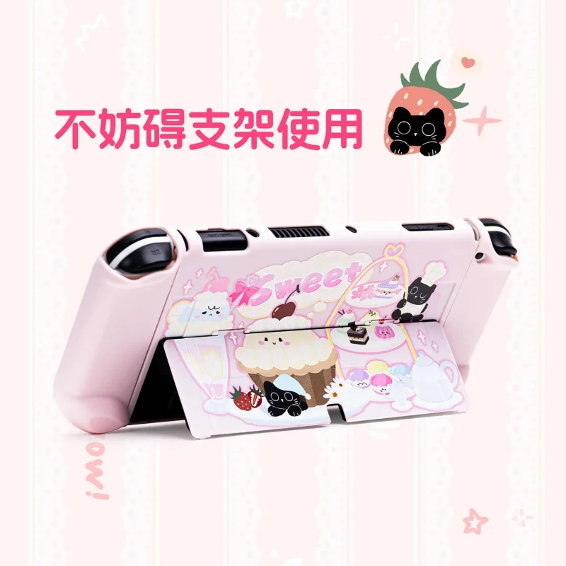 Original Switch Protective Shell Cute Dessert Series Switcholed Protective Cover Decorative Cartoon Ns Shell Anime Peripherals