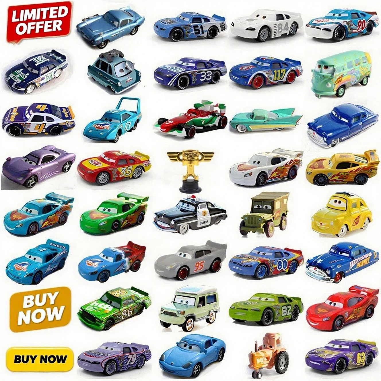 

New Disney Pixar Cars 3 toy Lightning McQueen Uncle Mike collection 1:55 cast vehicle alloy car toy model gift for kids