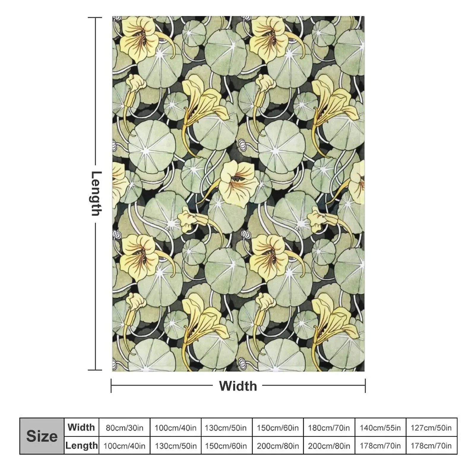 Trumpet Flower Pattern by Maurice Pillard Verneuil Throw Blanket Moving Sofa Quilt Fashion Sofas Blankets