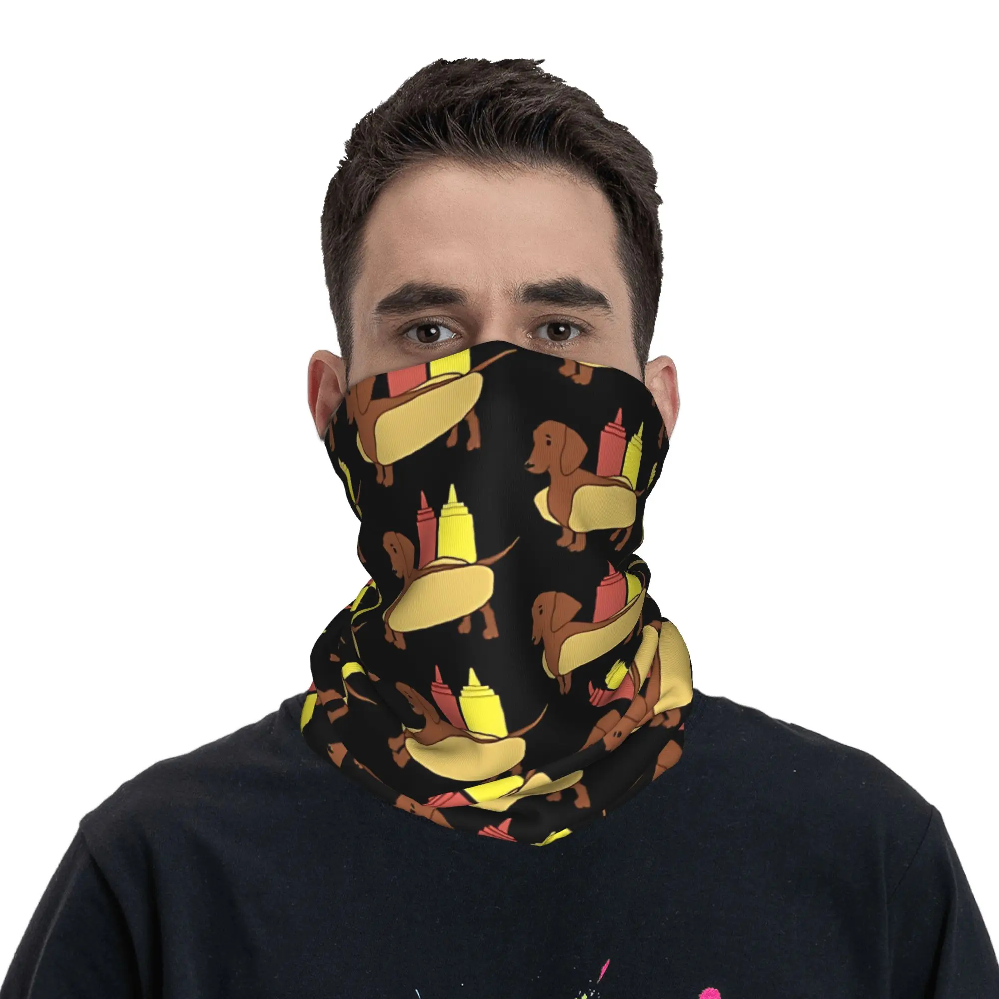 

Бандана с рисунком таксы, модная велосипедная маска, защитная балаклава для активного отдыха, дизайн для защиты шеи, тактическая маска