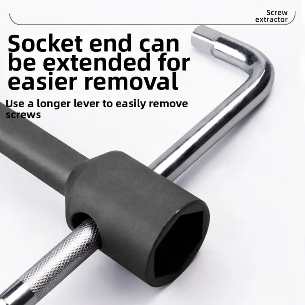 

Набор ручных инструментов для ремонта шин: усиленный гаечный ключ для шин, черное хромированное покрытие, шестигранный дизайн, улучшенное сцепление