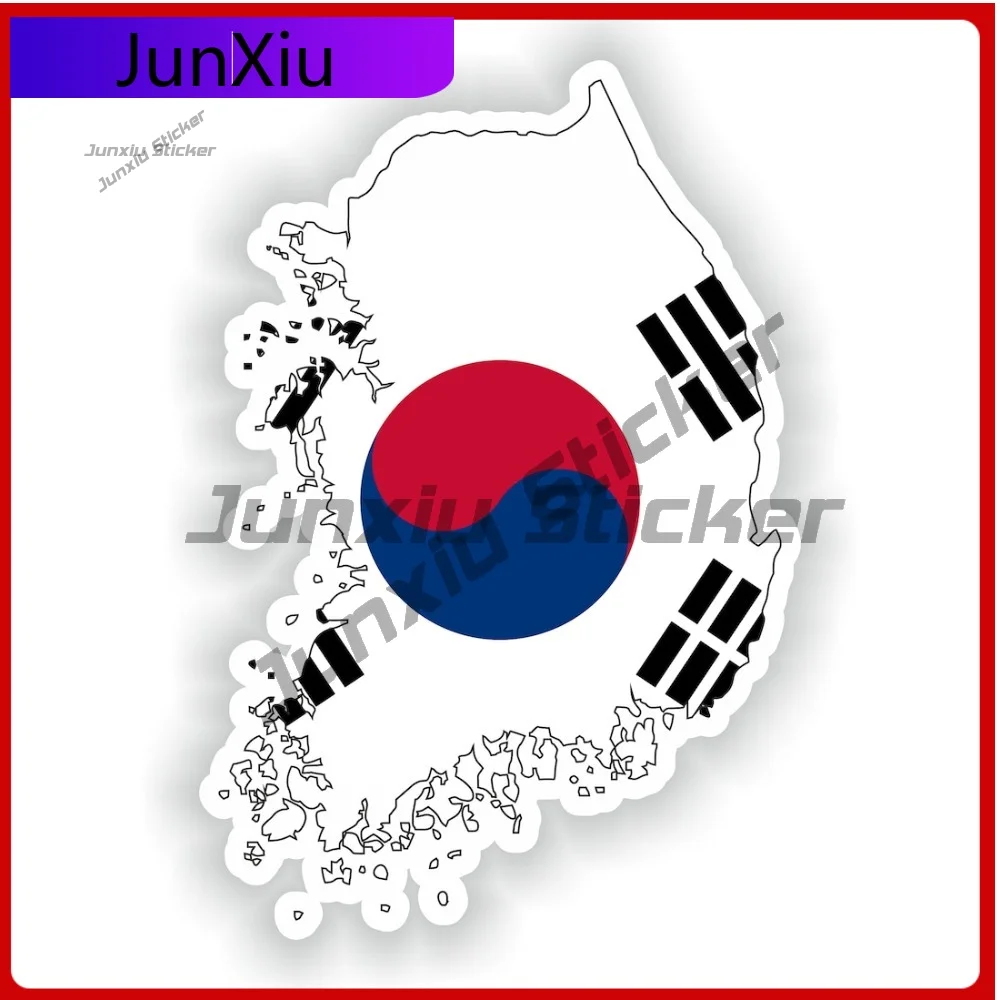 

South Korea Map Flag Trendy Vehicle Body Decoration Exterior Styling Piece For Vehicles