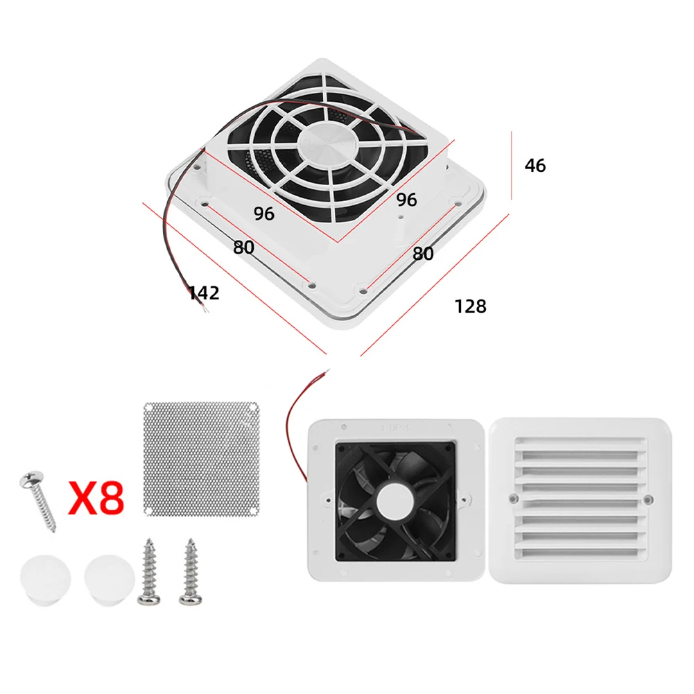 

Вентиляционная система 12В для автодомов: Вентилятор охлаждения с защитой от вредителей, интегрированным защитным экраном и водонепроницаемыми вентиляционными решетками