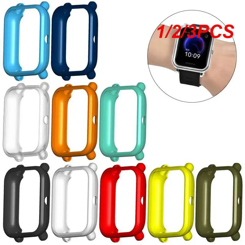 1/2/3PCS For Amazfit BIP S/Lite/U/ GTS 2 TPU Soft Full Edge Protector Smartwatch Case Shell Frame Mini Watch Protective Bumper