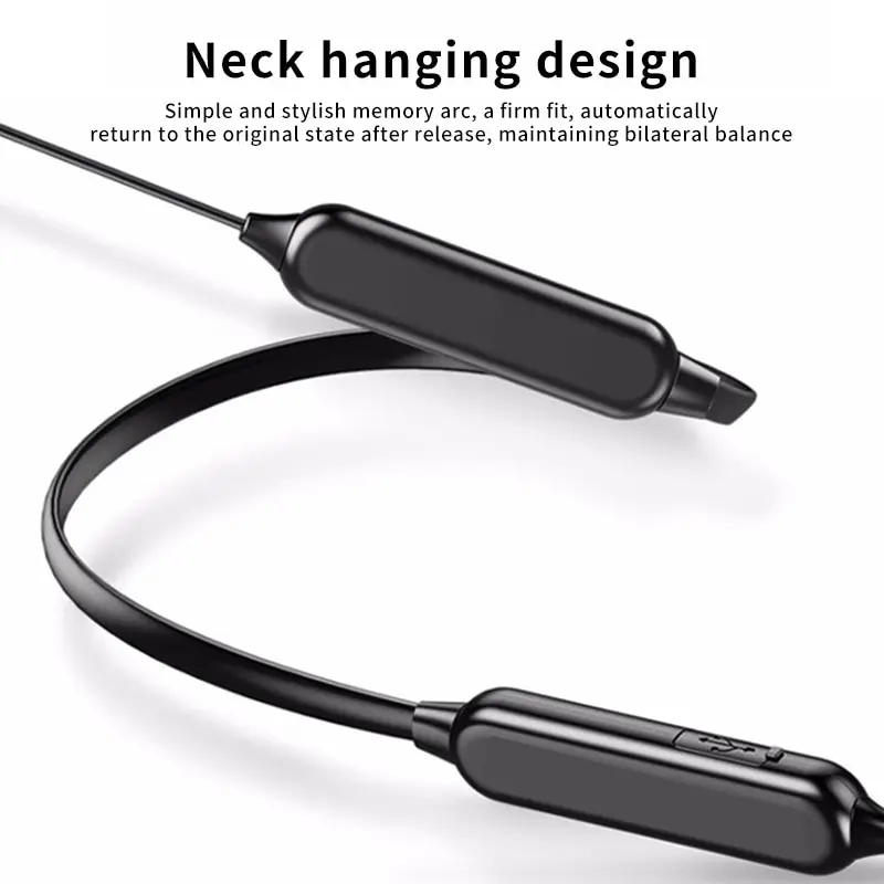 Wireless Bluetooth 5.3 Neck-Hanging Type Stereo Bluetooth Earphones With Mic Bluetooth Headset NeckHanging Bluetooth Headphone view 6