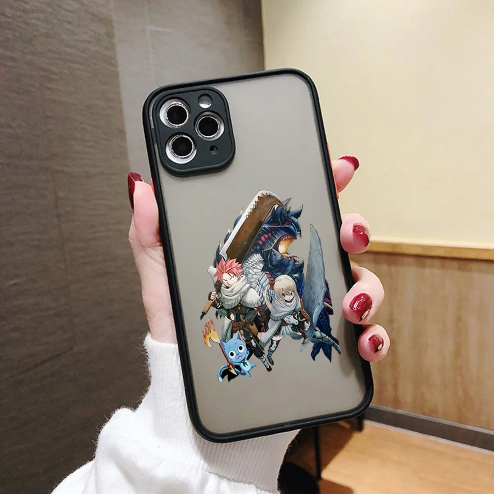Phone Case For iphone 16 15 14 Pro Max 7 8 Plus 11 12 13 Mini XR XSMax 16Pro Fairy Tail Erza-Scarlet Matte Translucent Cover image 3