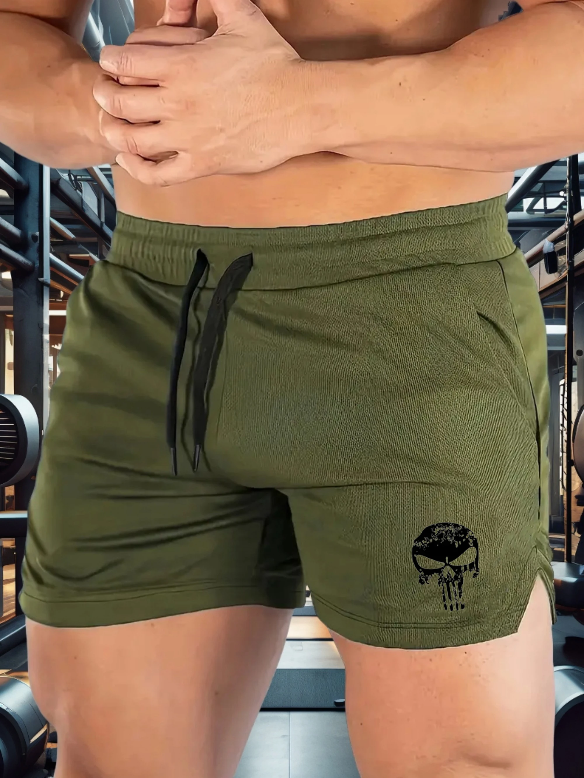 شورت شبكي مريح صيفي جديد لعام 2025 شورت كلاسيكي عالي الجودة مطبوع للياقة البدنية شورت رياضي غير رسمي للرجال في صالة الألعاب الرياضية وكرة السلة