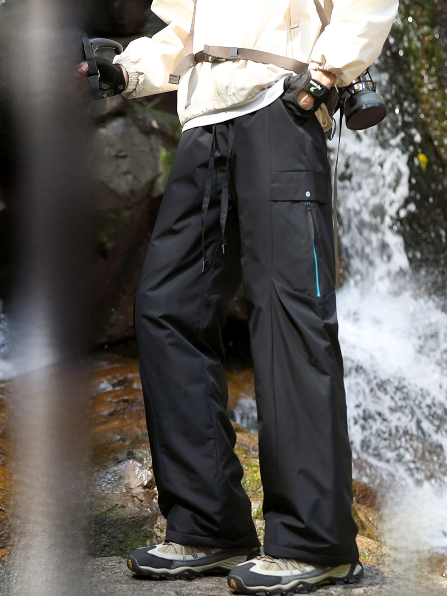 

Зимние мужские термопуховые брюки PaulFrank для активного отдыха, повседневные рабочие брюки, теплые молодежные модные брюки из полиэфирного волокна, длинные брюки