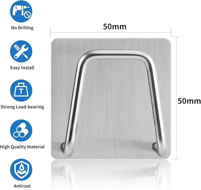 2-Pack Stainless Steel Sponge Holder for Kitchen Sink - Rustproof Brushed SUS304 Sponge Caddy Organizer, Wall/Surface Mount, Drainage Design, Clutter-Free Storage