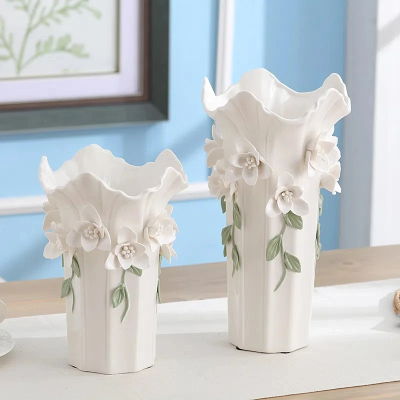 

3D Ceramic Vase Home Decor Creative Design Porcelain Decorative Flower Vase For Wedding Decoration