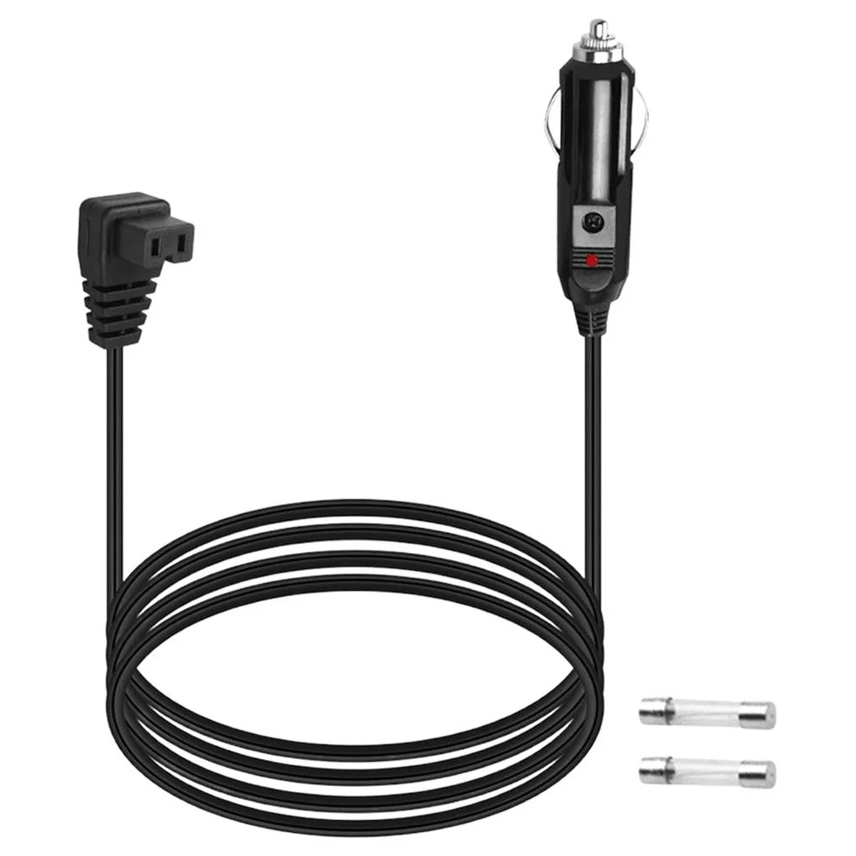 12V Car Refrigerator Power Cable, 2M Fridge Freezer Extension Cable with Cigarette Lighter Adapter for Fridge Heater B