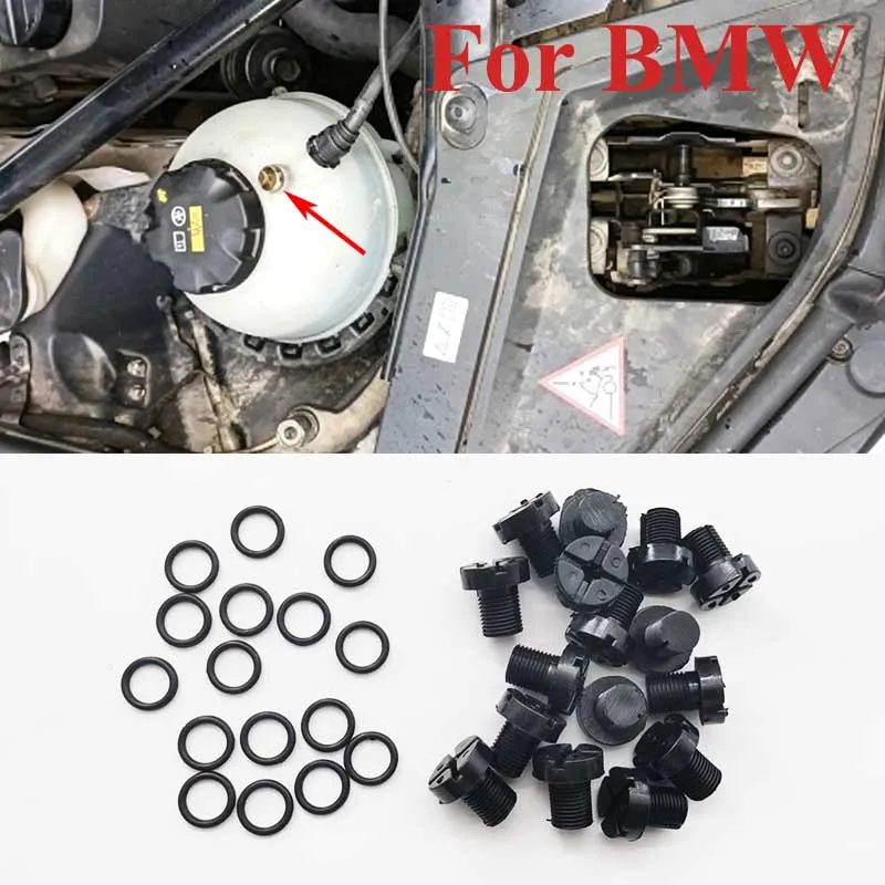 16X Radiator Overflow Coolant Expansion Tank Bleed Screws For BMW 1 3 5 7 Series X3 17111712788 Car Accessories