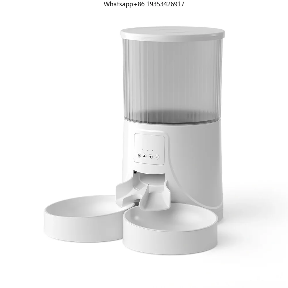 New automatic pet feeder automatic food double bowl translucent for cat food dog food intelligent feeder feeder