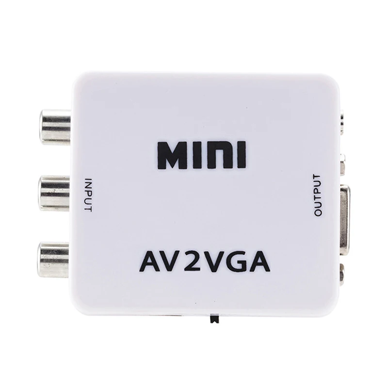 1080P AV to VGA Converter -  Composite Video to VGA Adapter for HD TV & Monitor Display