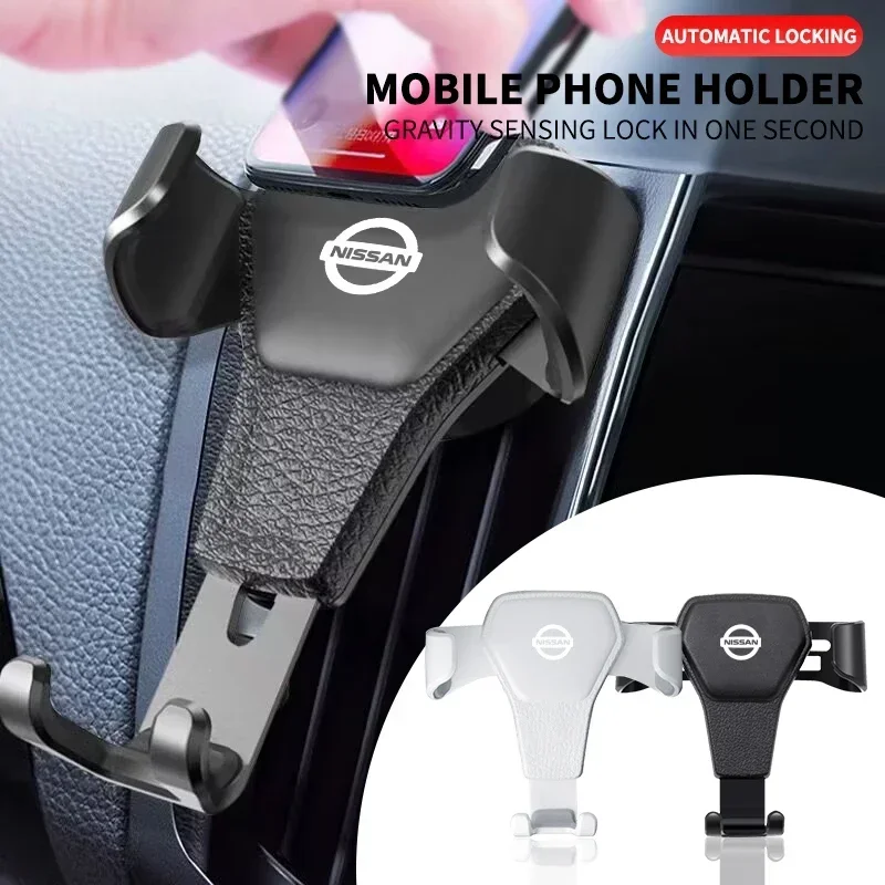 Gravity Car Air Vent Clip Mount Mobile Cell Stand Smartphone GPS Support For Nissan X-trail Almera Qashqai Tiida Car Accessories