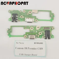 For Tecno Camon 18 Premier CH9 CH9N USB Dock Charger Port Plug Headphone Audio Jack Microphone MIC Flex Cable Charging Board