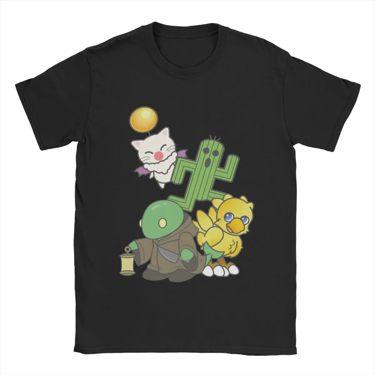 Team Final Fantasy Videospiel Herren T-Shirt Neuheit T-Shirt Kurzarm T-Shirts mit Rundhals ausschnitt 100% Baumwolle Sommer Tops