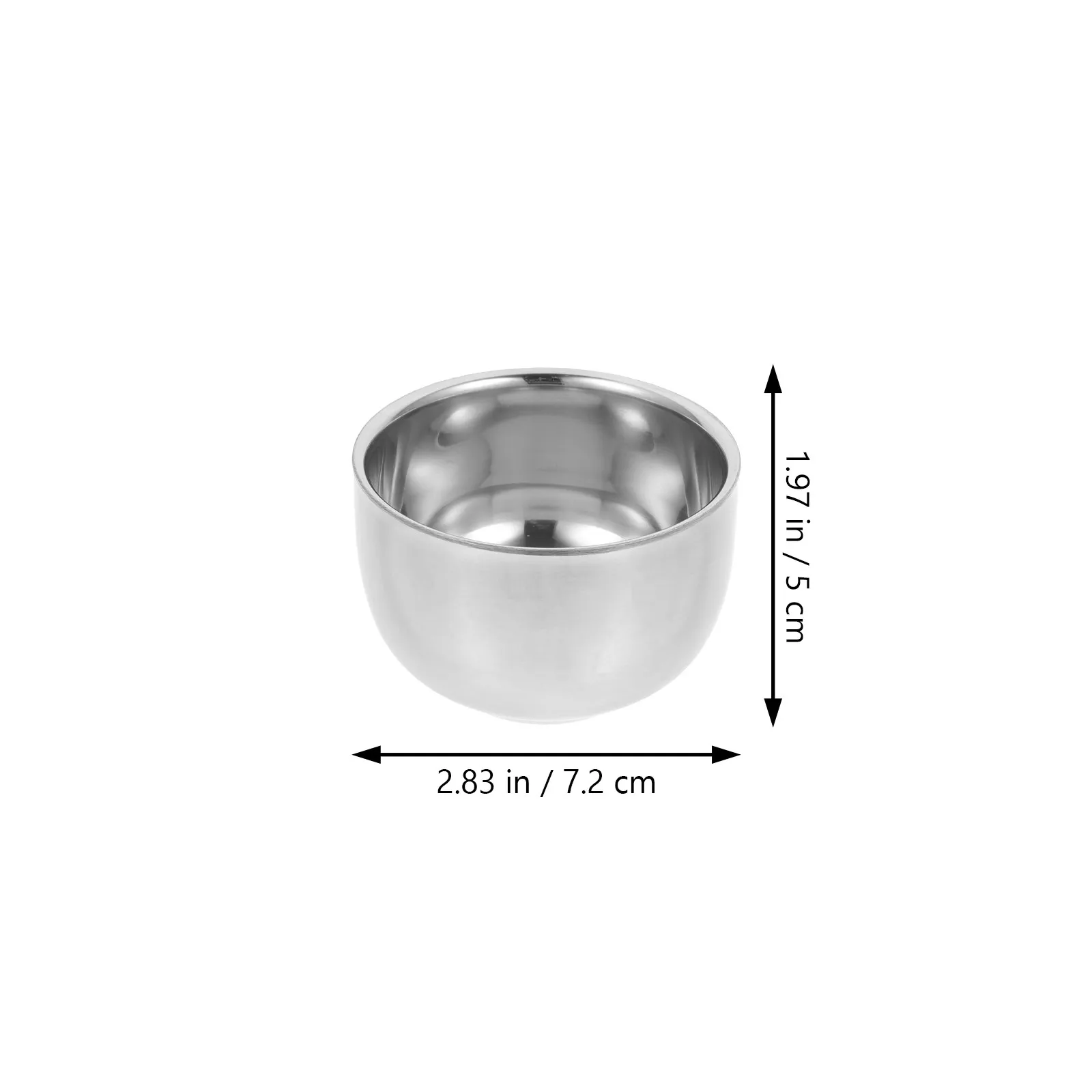 Large Round Stainless Steel Bowl Portable Shaving Mug For Men Reusable Metal Shave Cup Household Barber Shop Shaving Tool