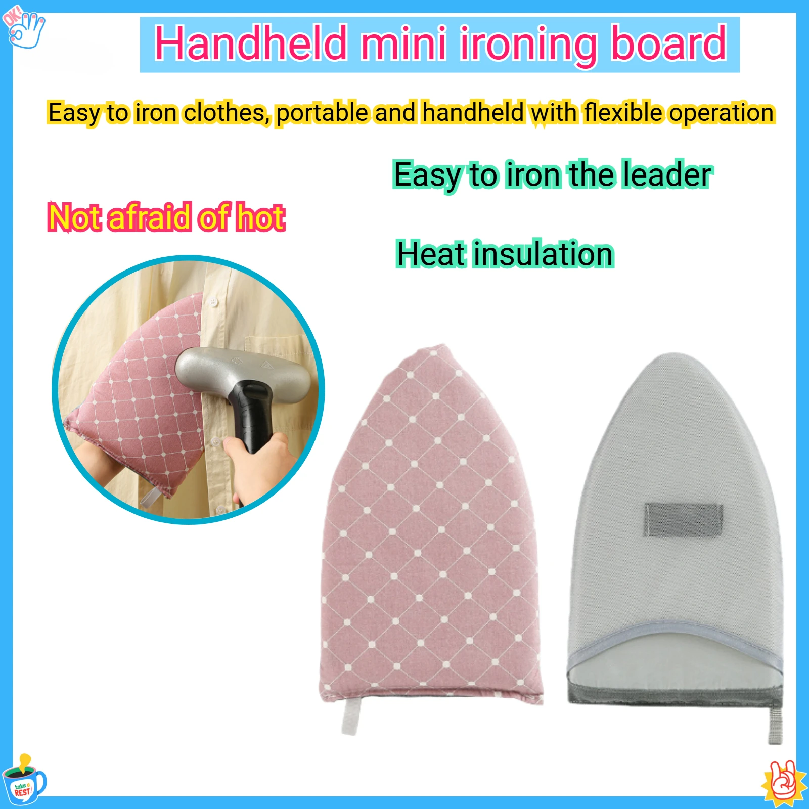 Resistant Ironing Board for Clothing Store Washable Ironing Board Mini Anti-scald Gloves Iron Pad CoverHeat-resistant Stain