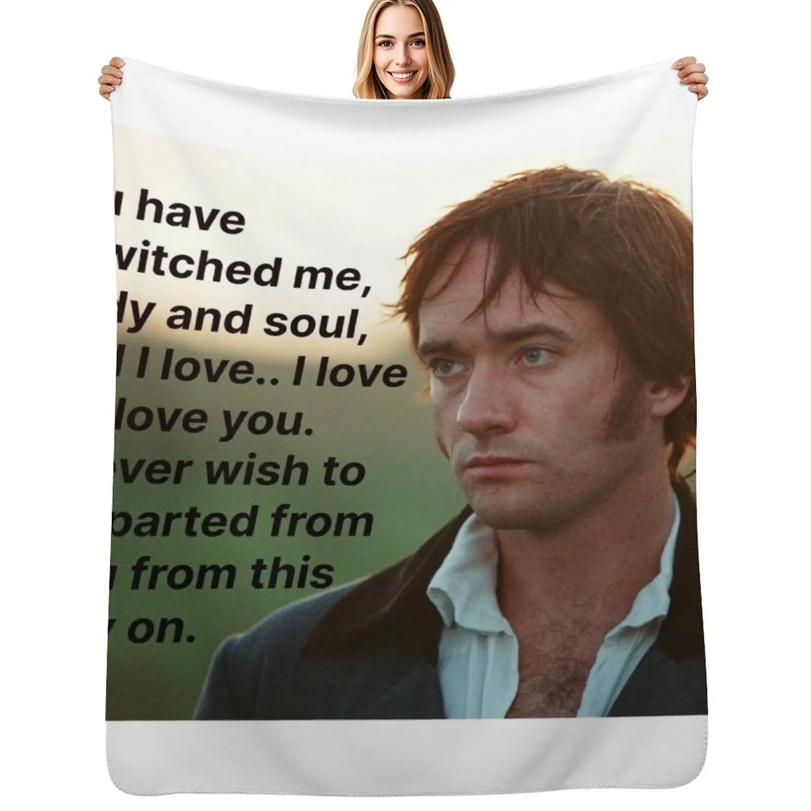 Mr. Darcy Valentine's Day Quote Throw Blanket Kid'S Cute sofa bed Hairy anime Blankets