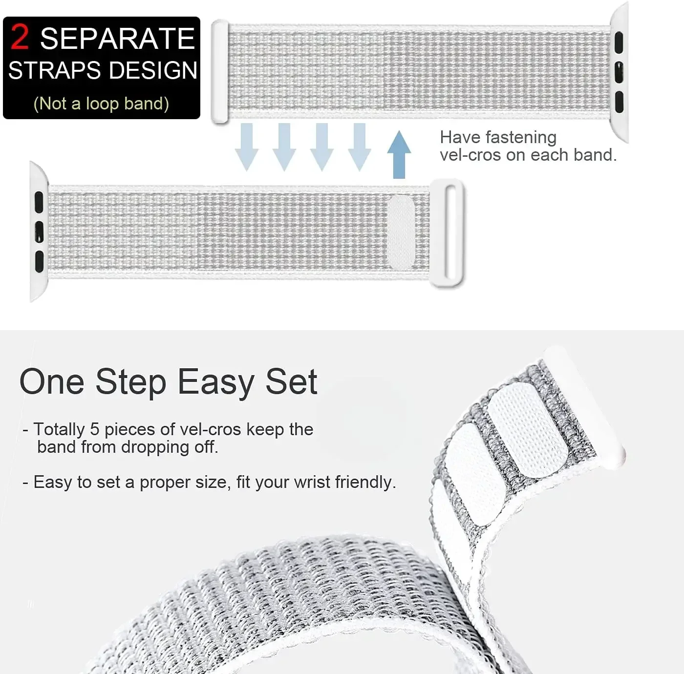 Pour bracelet de montre Apple 44mm 40mm 49mm 45mm bracelets de montre élastiques en Nylon pour Iwatch série 1 2 3 4 5 6 7 8 Se Ultra 38 41 42mm Correas