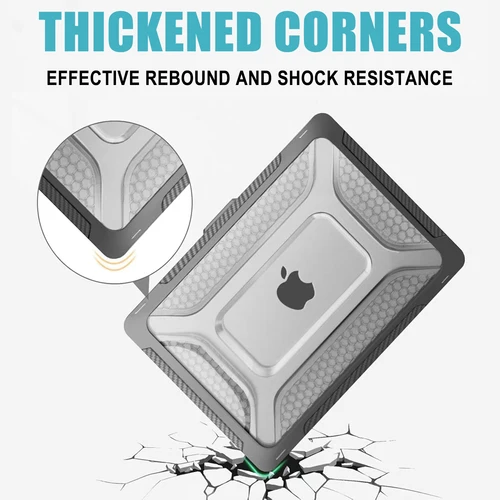 Imagen 2 del producto Cubierta protectora de carcasa dura resistente para MacBook Pro 14 pulgadas M5/M4/M3/M2/M1 Chip 2025-2021 funda para MacBook de 13,6 pulgadas