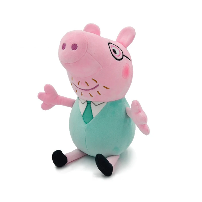 Più grande Peppa Pig George Dad Mom Cartoon peluche bambola di pezza regalo giocattolo maiale decorazione della stanza di casa vacanze bambini