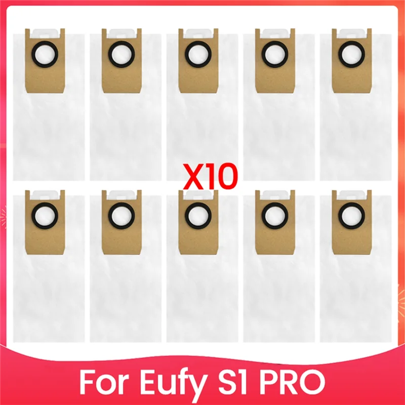 Kit de sacs à poussière ABVI-10PCS pour aspirateur et vadrouille Robot Eufy S1 Pro, accessoires de remplacement, technologie de Filtration avancée