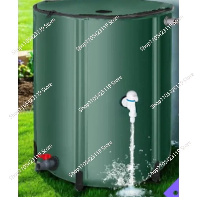 Flexible Rain Barrel Collapsible Water Tank Rain Collection Tank Strong PVC Rainwater Harvesting UV-resistant High-toughness