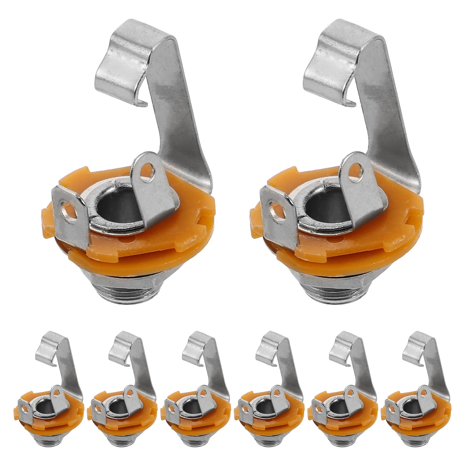 

8PCS 635mm Jack Socket Panel Mount Female Audio Connector for Guitar Microphone Jack Socket Amplifier Accessories