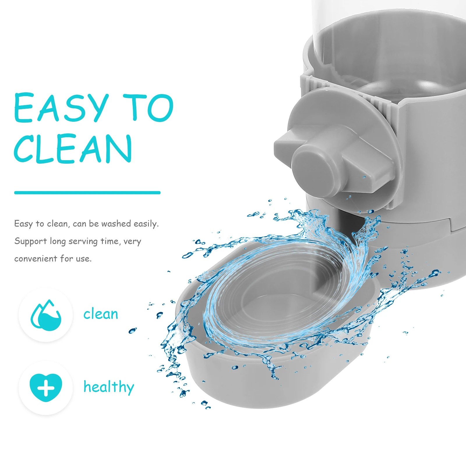 

Cage Hanging Waterer Automatic Pet Feeder Durable Material Long Lasting Large Capacity Perfect for Indoor Pets