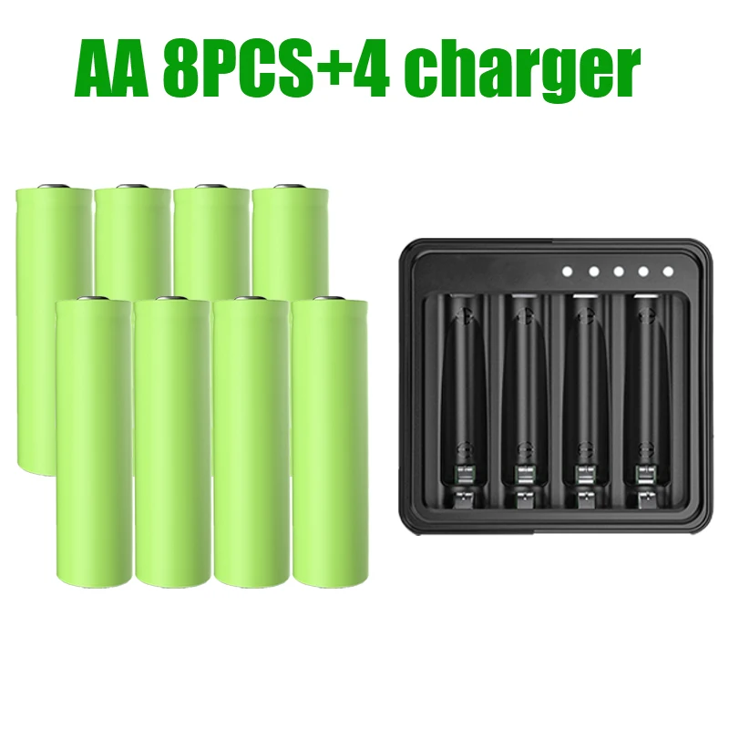 

High Performance Battery AA + AAA Nimh Rechargeable Battery, 1.2V 3200 mAh, for Remote Control, Toys, radio, etc. + charger