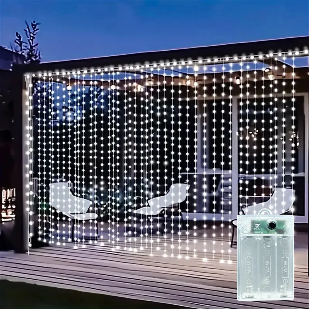 

Bedroom Decoration Ramadan Home Decoration Battery Power LED Curtain Light Fairy String Outdoor 2026 Mother's Day Eid Mubarak