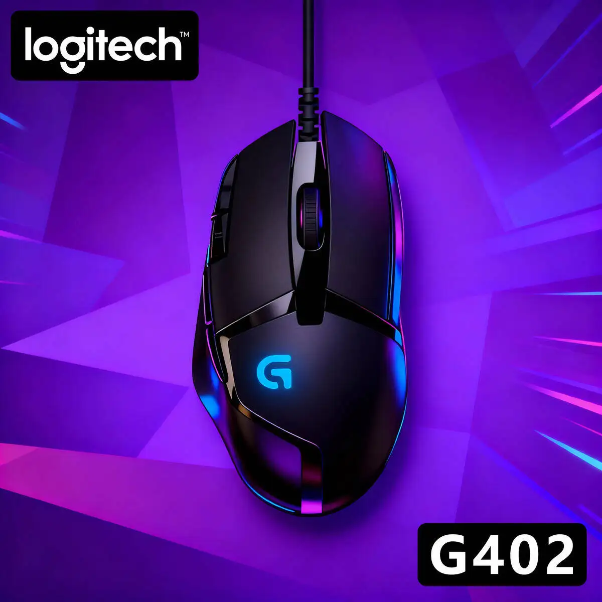 

Проводная мышь Logitech G402 Fury, 8 программируемых кнопок, 500 отслеживания IPS, частота отчетов 1 мс, легкий вес, подходит для Mac/PCTrip