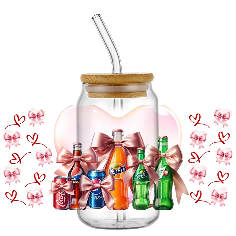 Hotsale Famous Drinks Dr Pepper Soda Cartoon 16oz UV DTF 3D Transfer Sticker Decals Wraps Glass Can Cups Creative Craft DIY