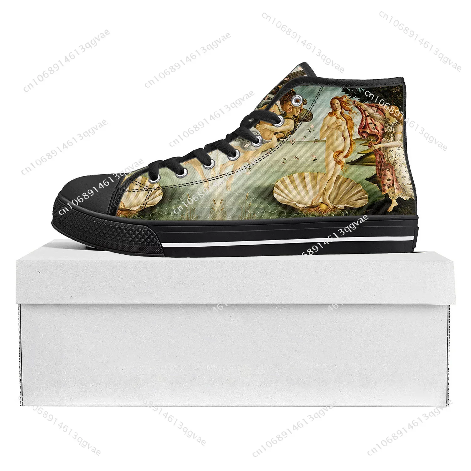 

The Birth of Venus High Top High Quality Sneakers Mens Womens Teenager Canvas Customized Sneaker Casual Couple Shoes Custom Shoe