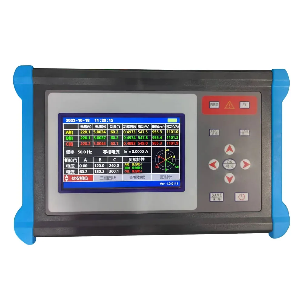 Handheld Electric Energy Meter Digital 3-Phasen Voltammetry Meter Volt Ampere Meter Power Quality Tester