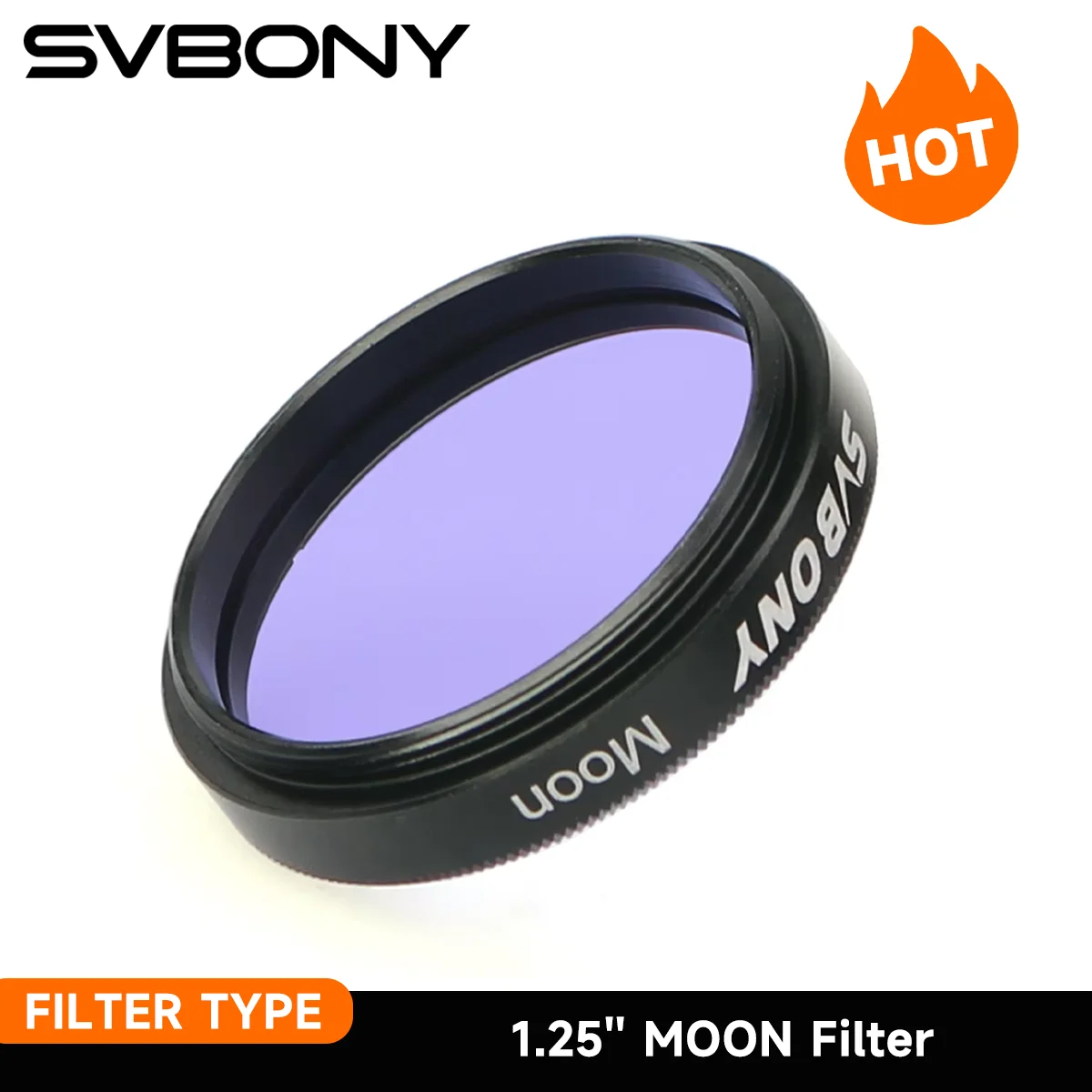 Svbony Telescope Moon Filter for Astronomy Telescope Eyepiece 1.25''/2'' Filter Thread Pure Optical Glass Lens