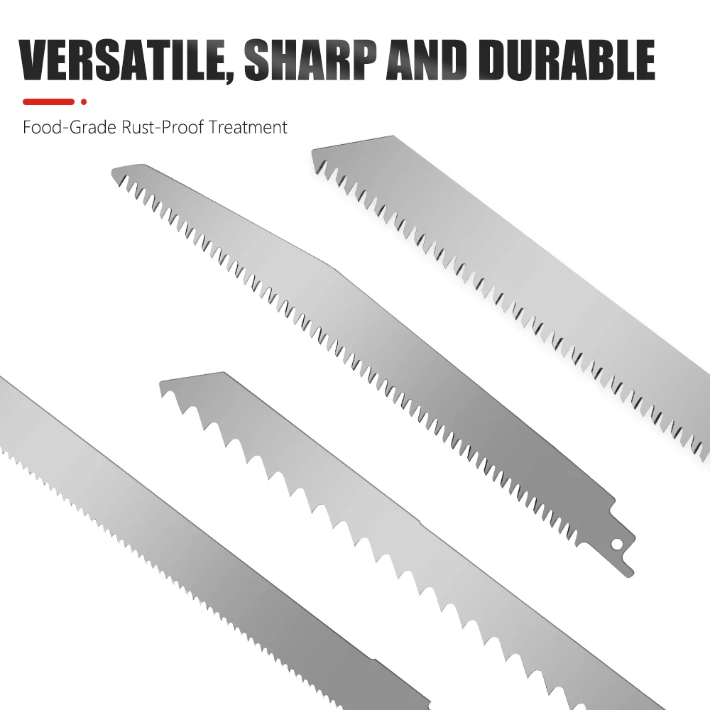 AURWOF 1 قطعة شفرات المنشار الترددية الفولاذ المقاوم للصدأ المجمدة قطع الطعام شفرات المنشار العالمي المجمدة لحوم البقر قطع العظام