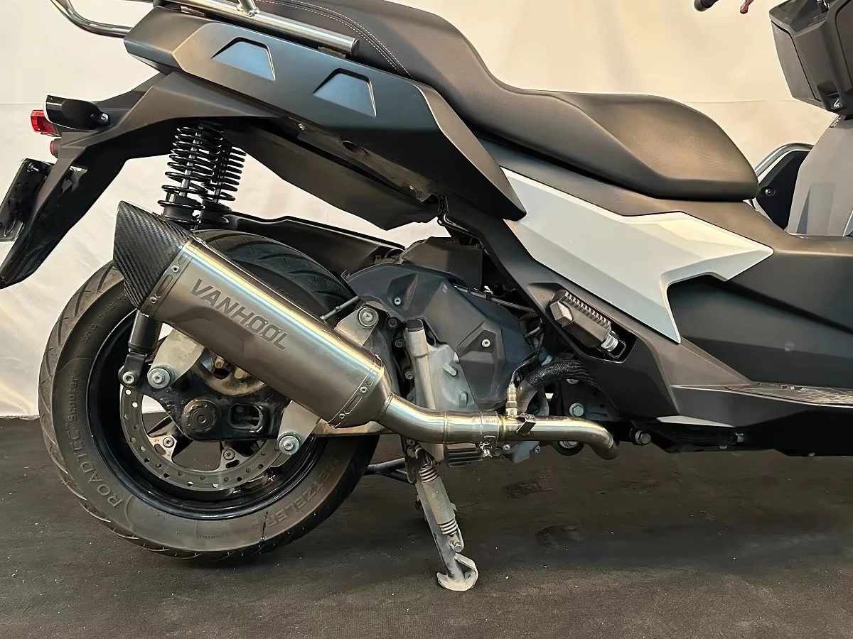 High Performance Motorcycle Parts After Market Titanium Stainless Steel Exhaust Muffler Pipe for 400cc Scooter, Escape Parts