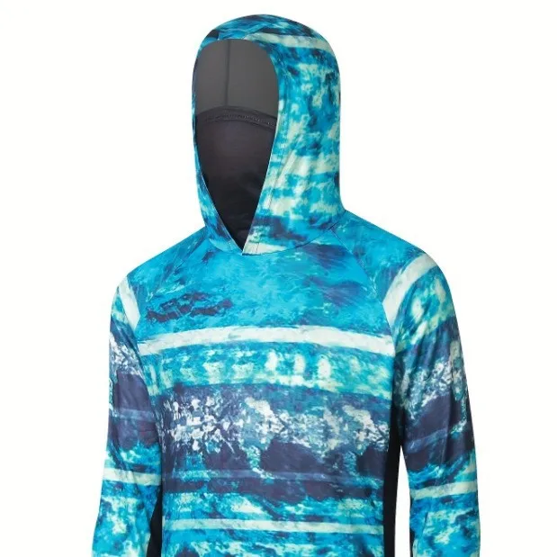 قميص صيد رجالي بغطاء للرأس وأكمام طويلة، سريع الجفاف للحماية من الشمس، ملابس رياضية صيفية قابلة للتنفس جاهزة للشحن