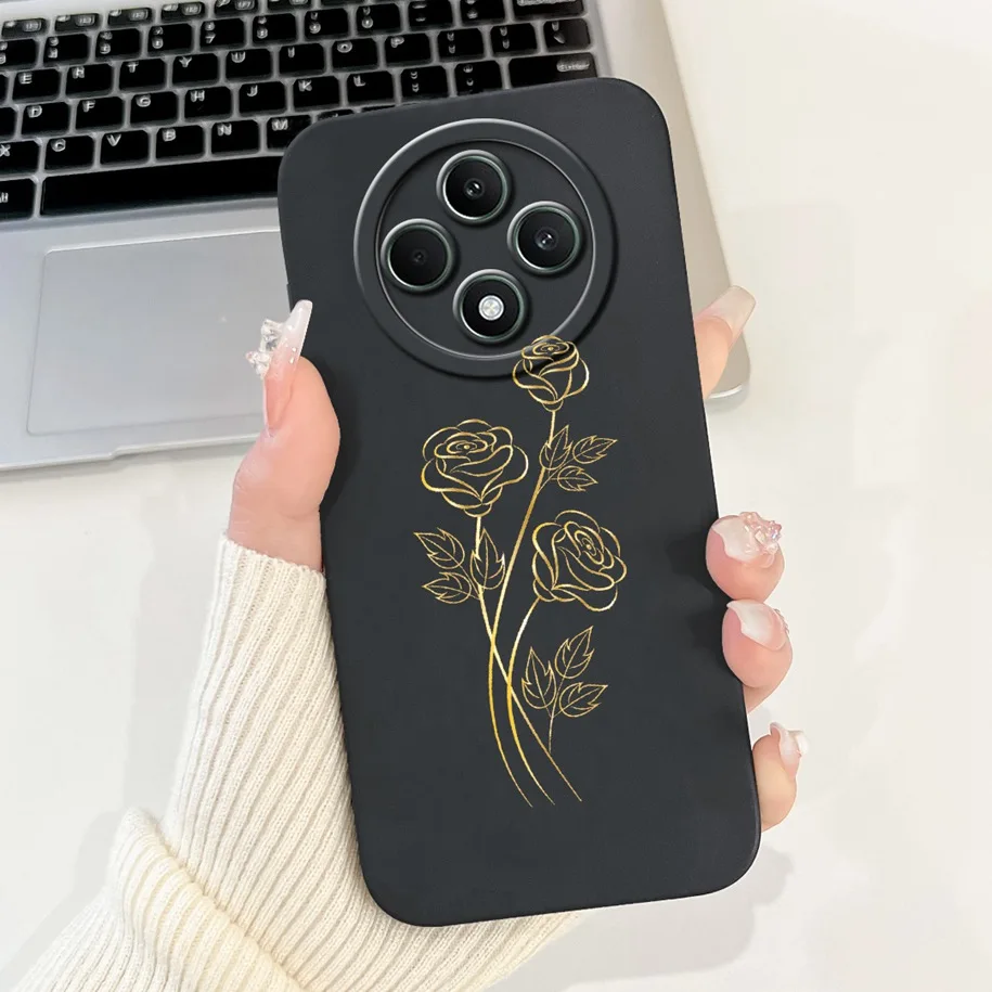 For OPPO Reno 12F 5G Case 2024 Fashion Pretty Girls Soft Liquid Silicone Shockproof Cover For OPPO Reno12 F 4G Reno 12 FS Bumper