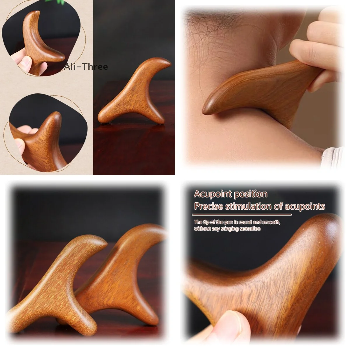

Wood Trigger Point Massage Gua Sha Tools Professional Lymphatic Drainage Tool Wood Therapy Massage Tools for Back Neck Leg Hand