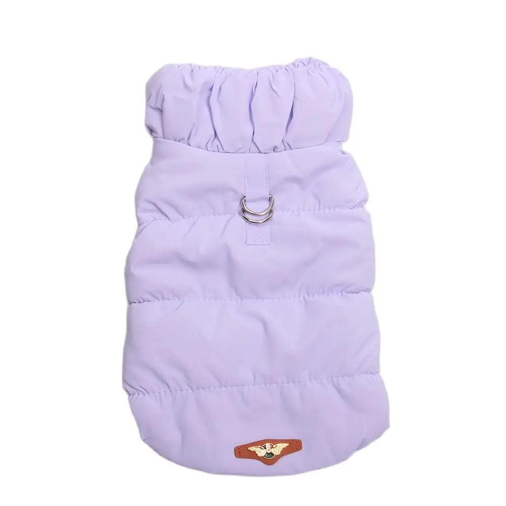 Giacca calda per cani e gatti con Design a doppia fibbia gilet per animali domestici vestito con cappuccio abbigliamento invernale vestito 8 colori