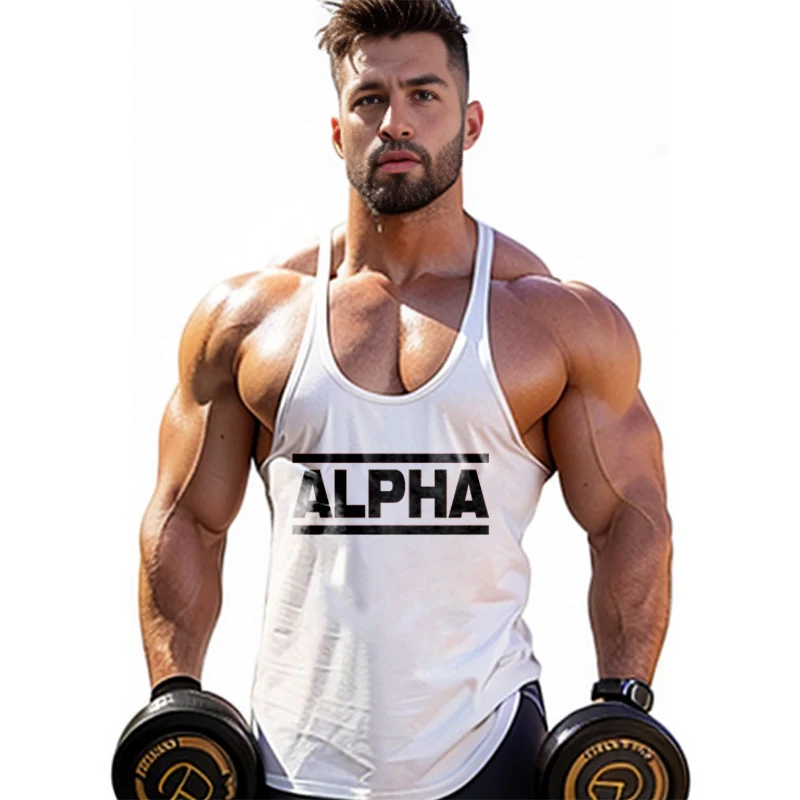 ​2023 European And American Bodybuilding Men\'s Tank Tops Gym Clothing Fitness Sports Vest Training Cotton Sleeveless shirt