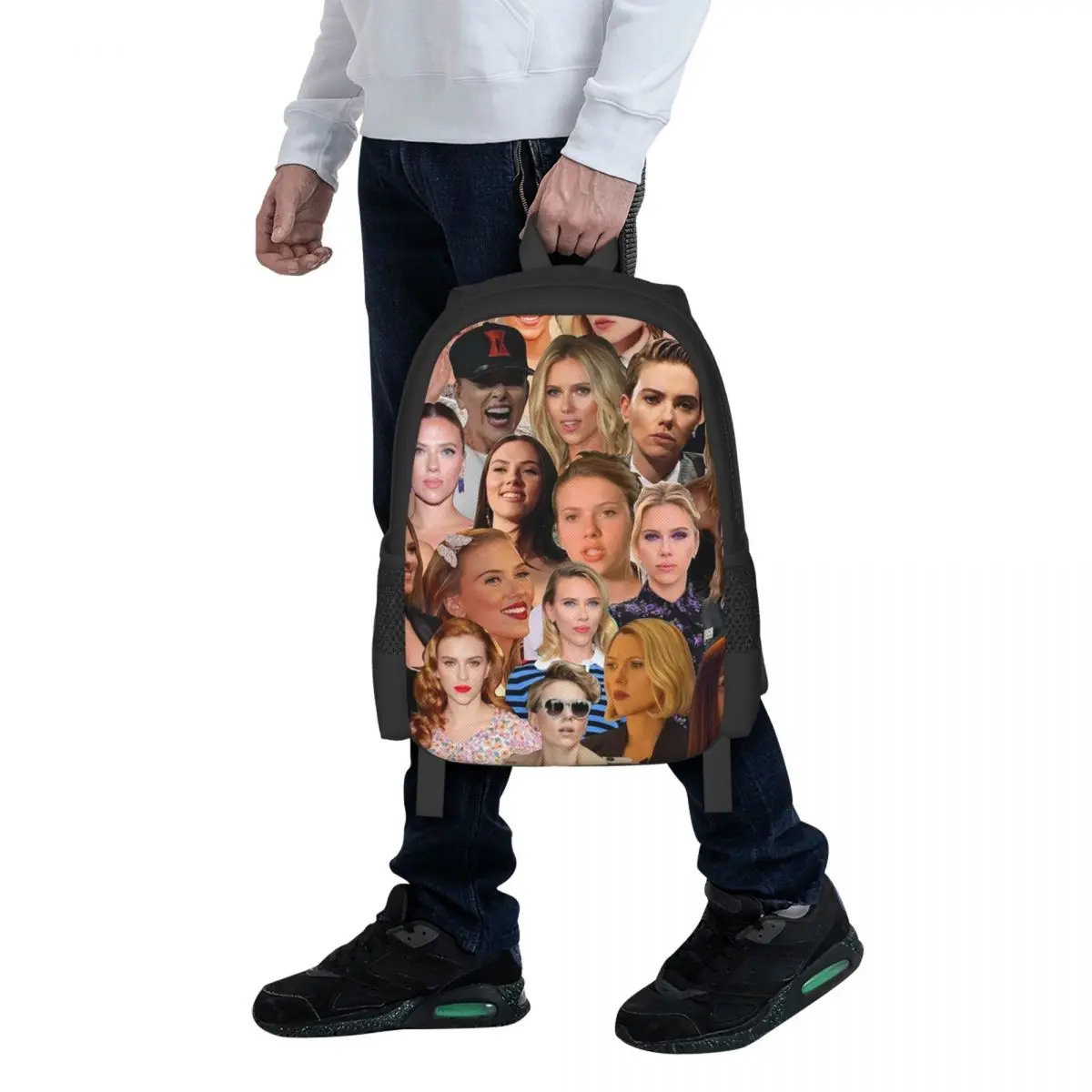 

Рюкзак Scarlett Johansson с фотоколлажем, школьный рюкзак, походный рюкзак для путешествий, модный рюкзак для мужчин и женщин, сумка через плечо