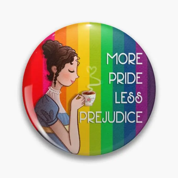 Jane Austen Is Pride Tea 2021  Soft Button Pin Funny Clothes Cartoon Decor Collar Hat Jewelry Metal Lover Gift Fashion Badge